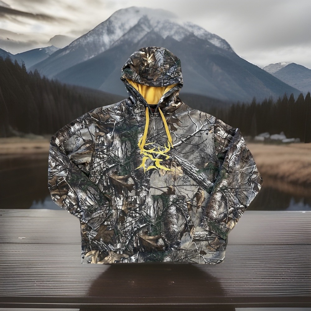 Vintage Bushmaster Camo Sweatshirt Mens XL Hoodie Realtree Camouflage Hunting